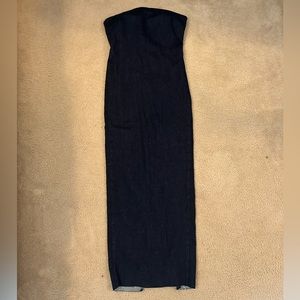 Zara Fitted Denim Maxi Dress